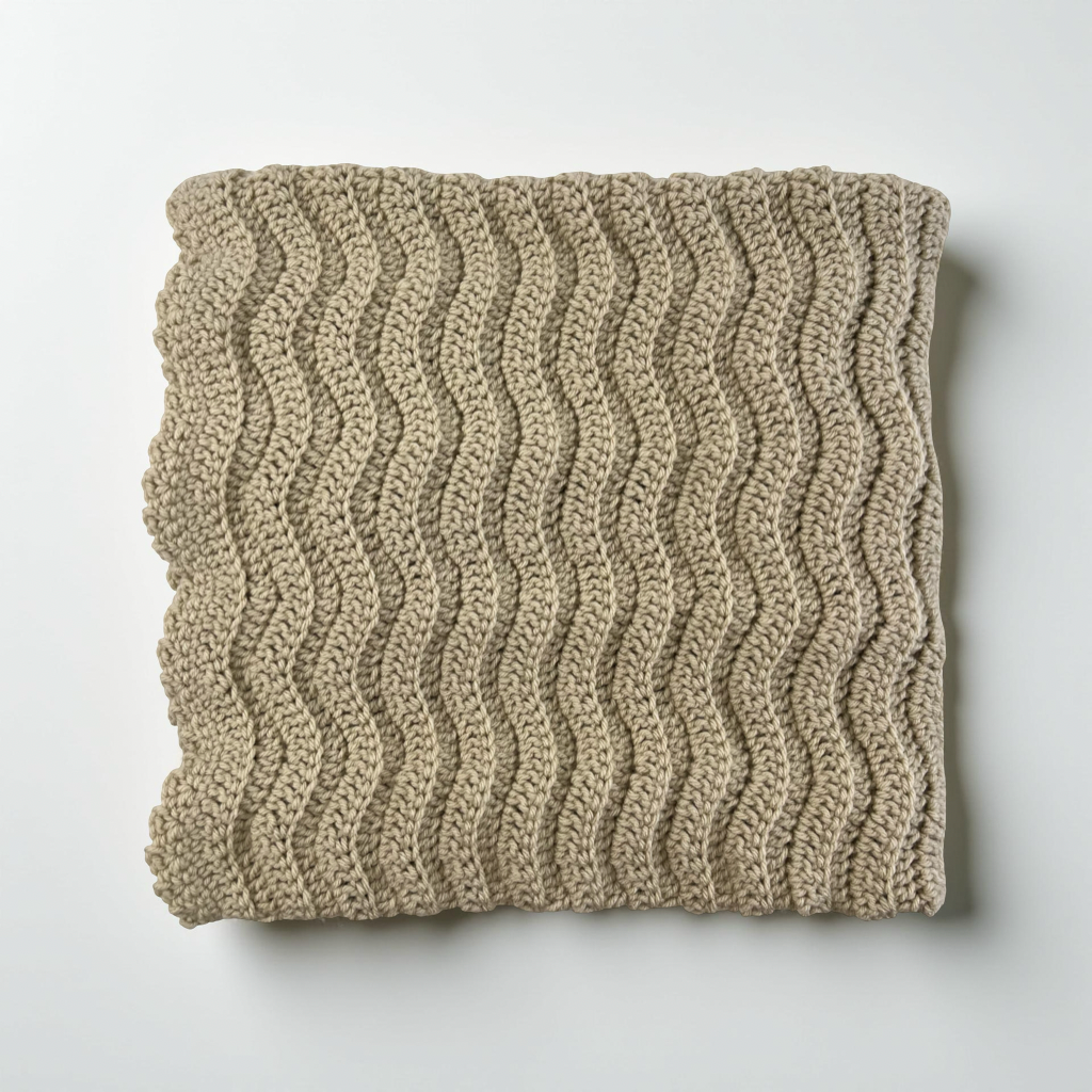 Wave crochet blanket