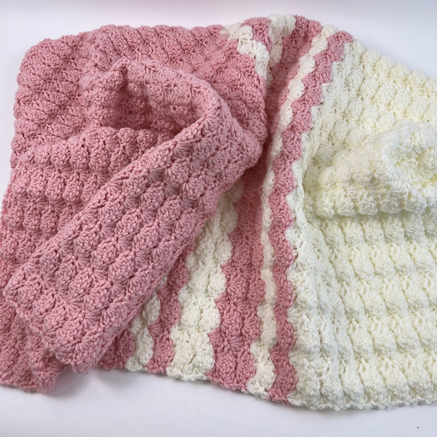 Blanket pink and cream