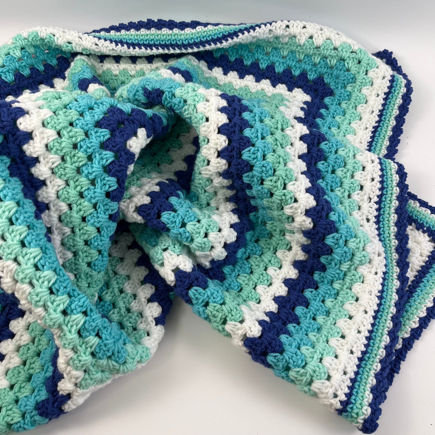 Blanket blue and aqua