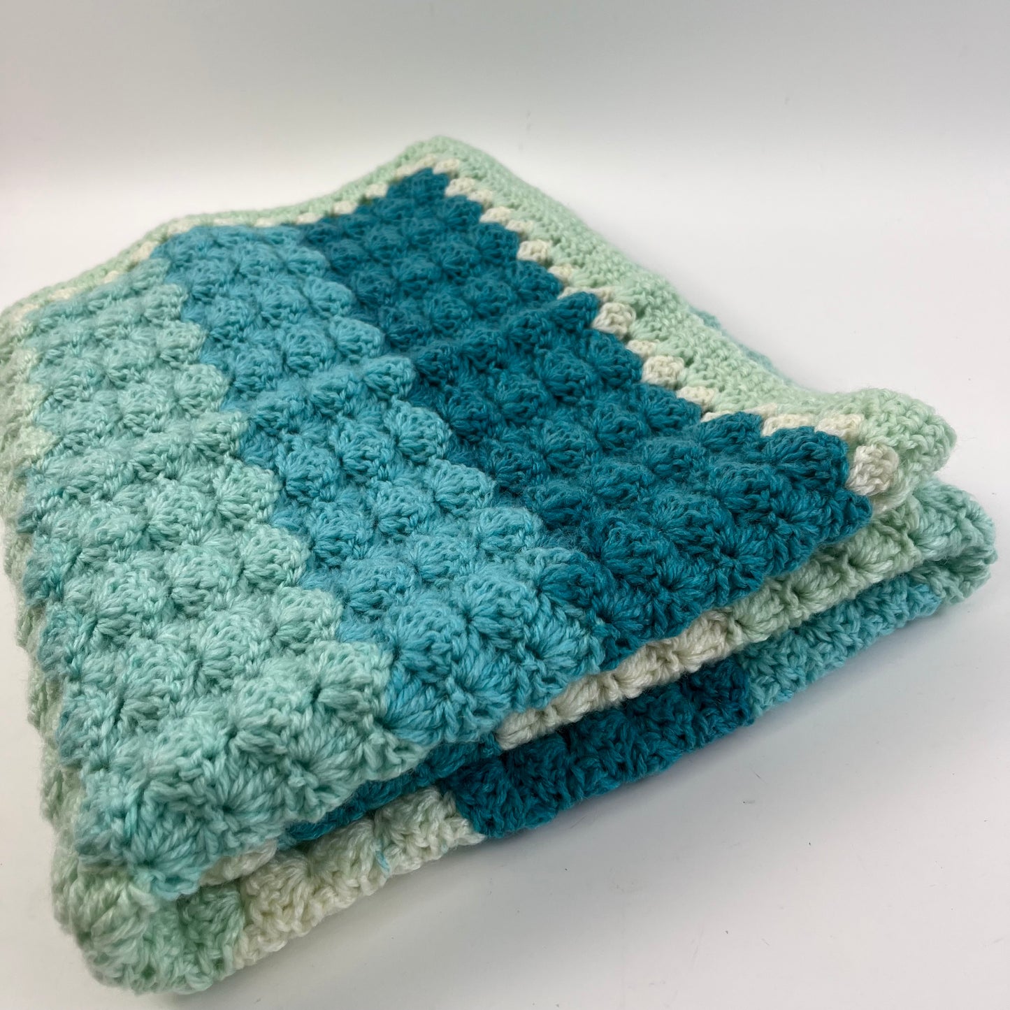 Blanket blues and cream