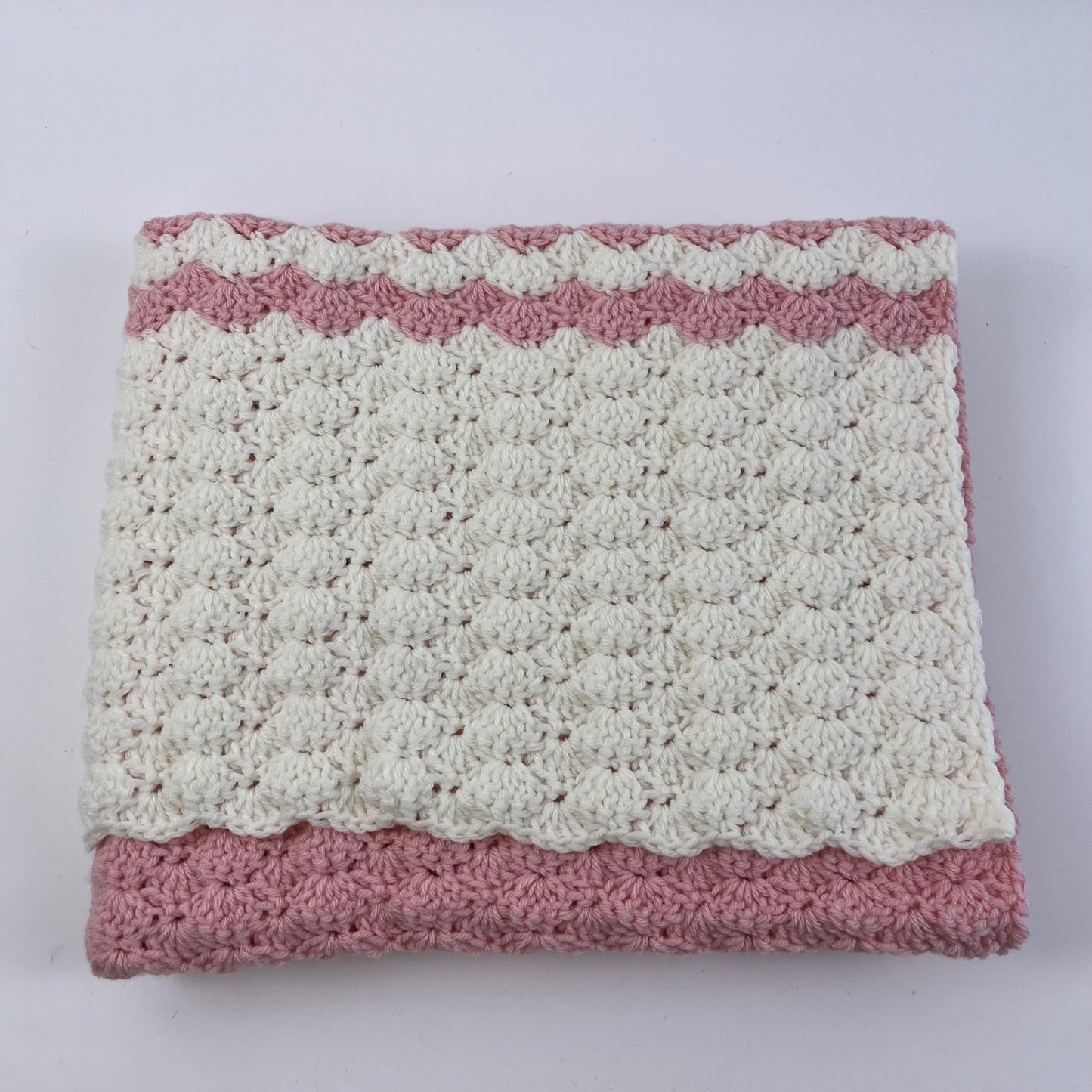 Blanket pink and cream