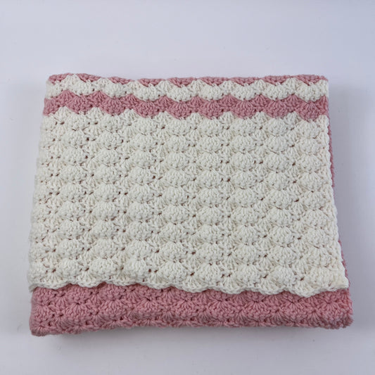 Blanket pink and cream