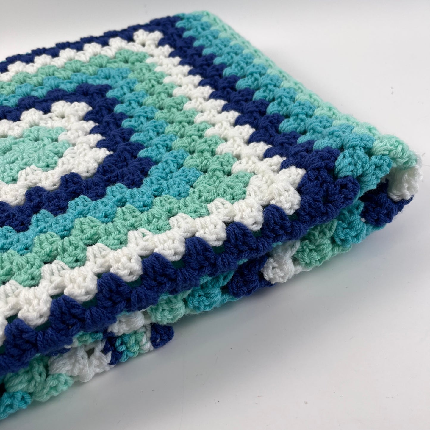 Blanket blue and aqua