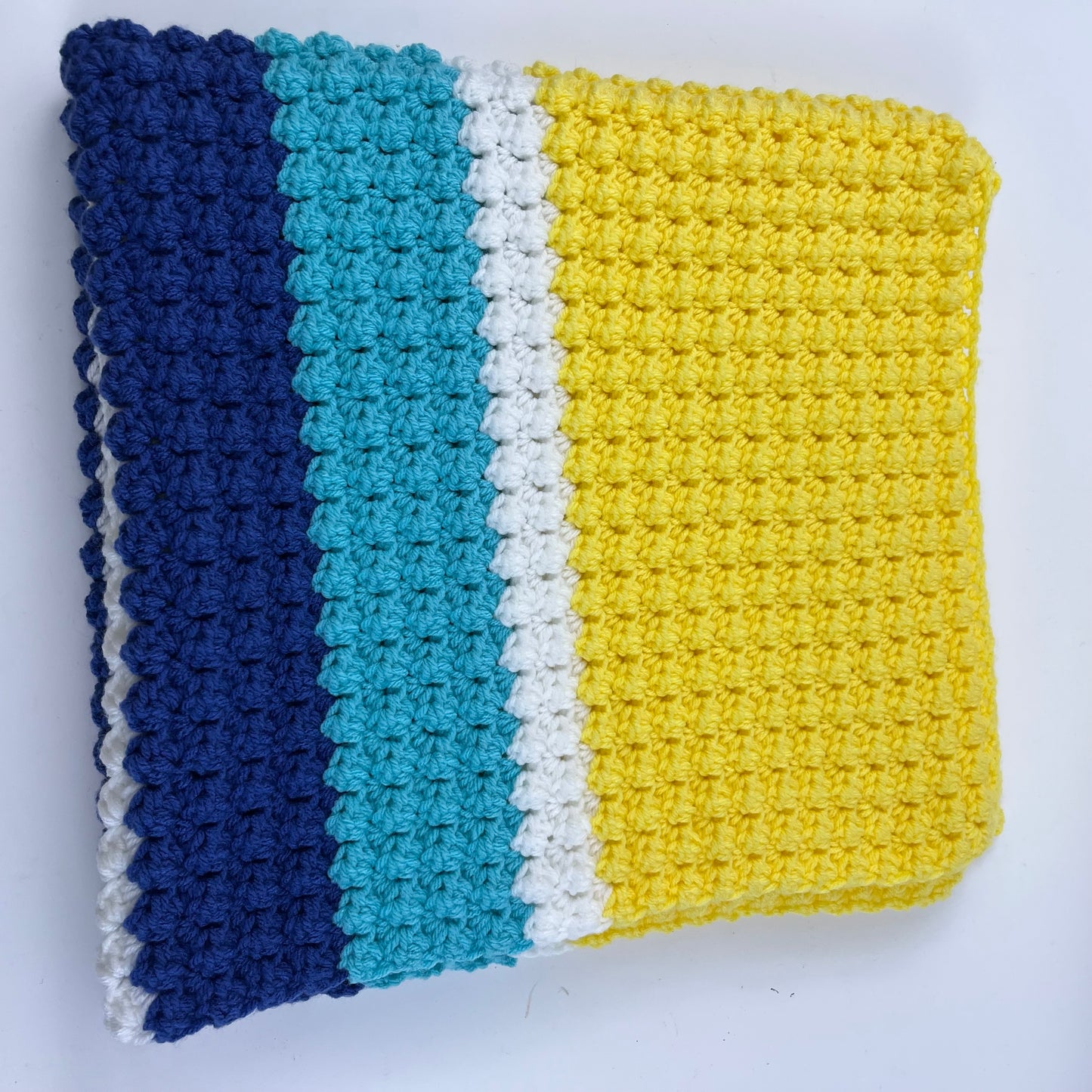 Blanket blue white yellow