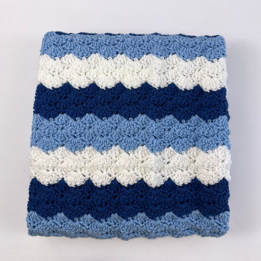 Blanket blue striped