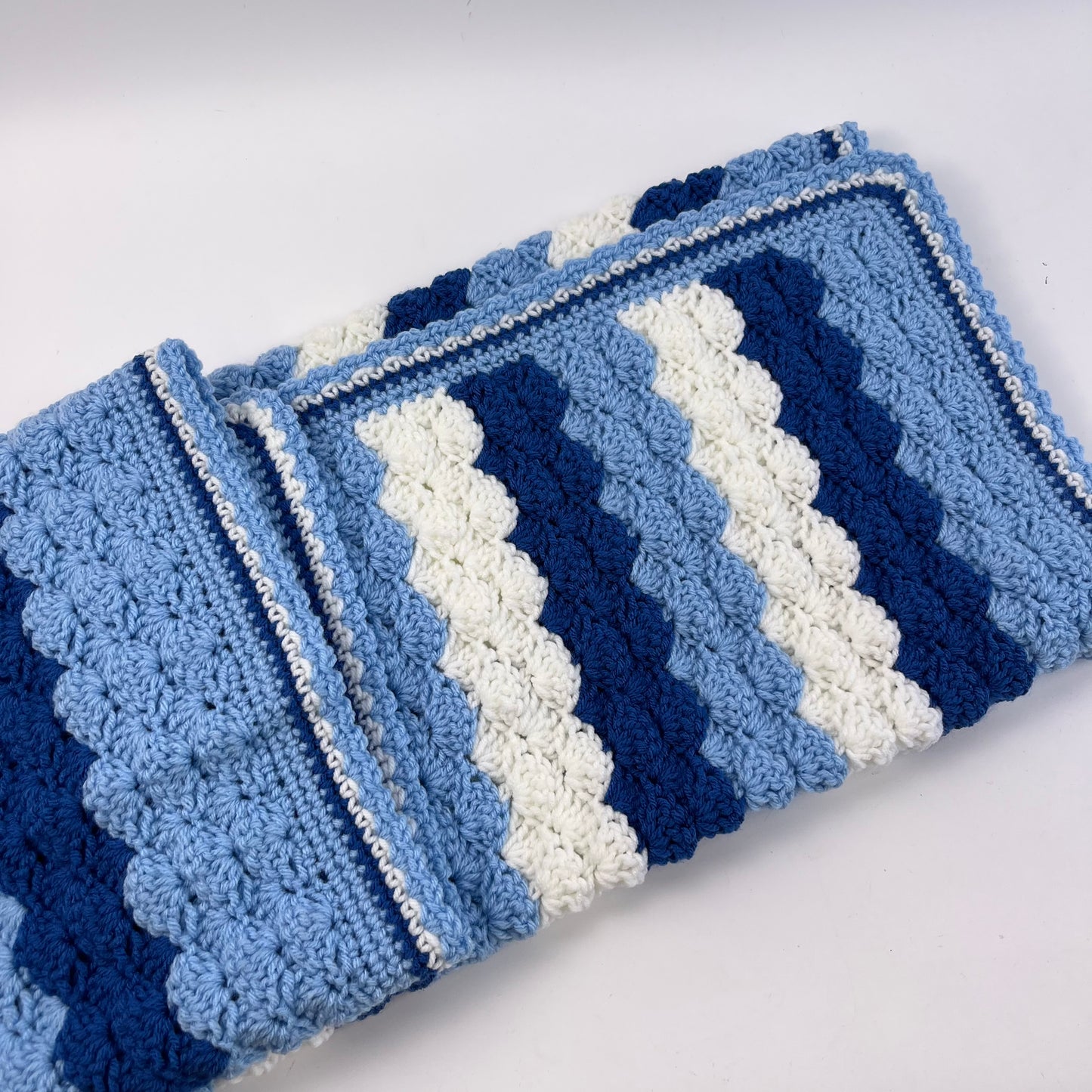 Blanket blue striped