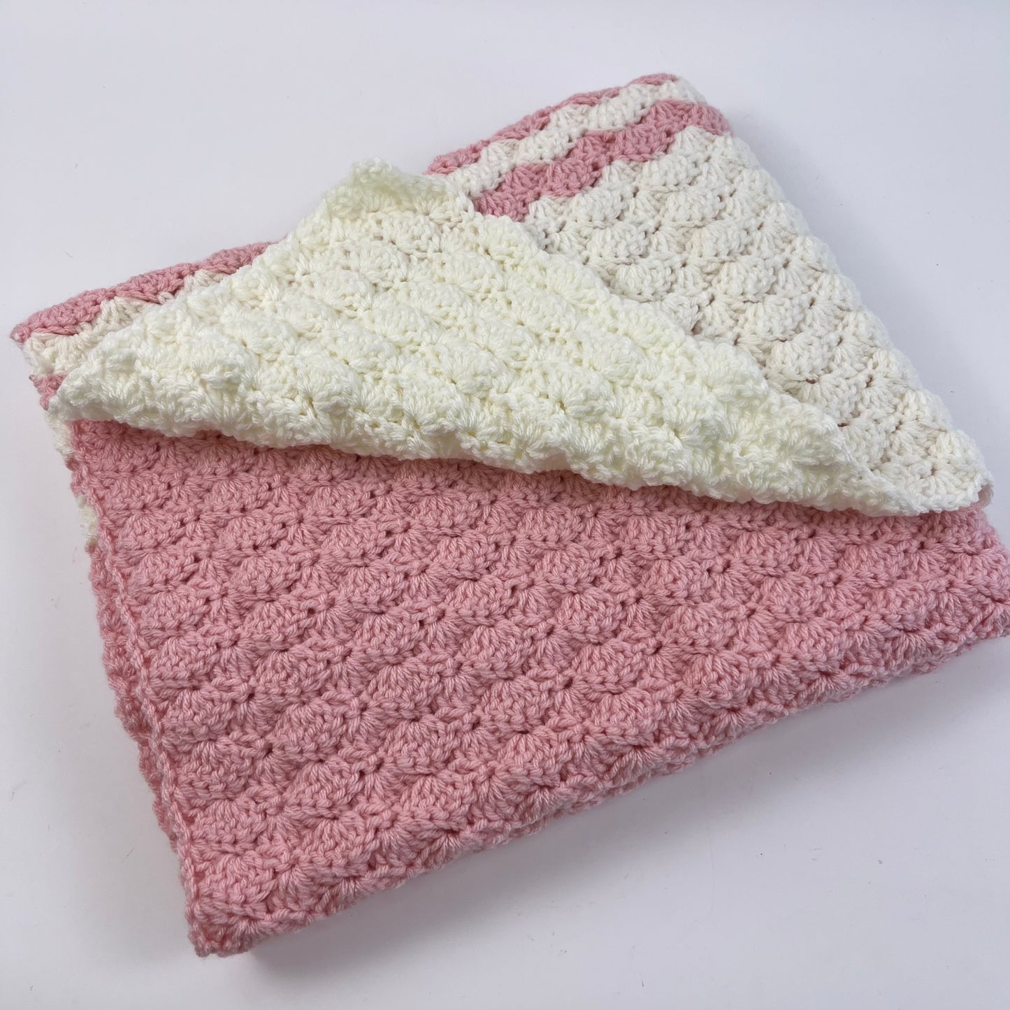 Blanket pink and cream