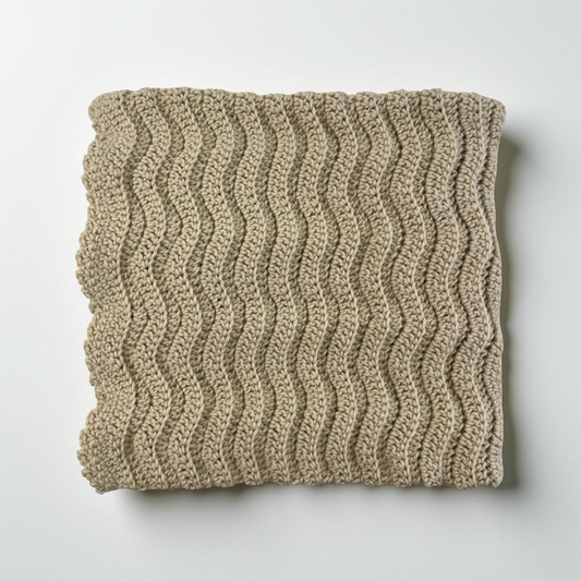 Wave crochet blanket