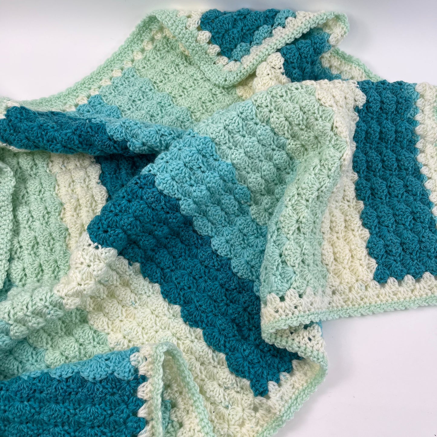 Blanket blues and cream