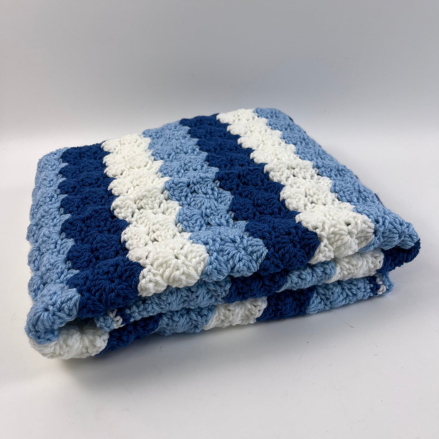 Blanket blue striped