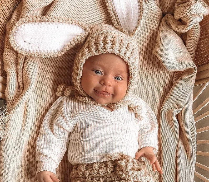 Bunny bonnet ribbed face